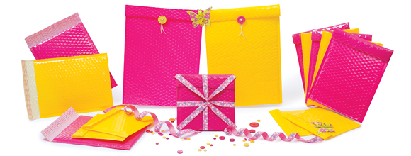 Coloured Poly Bubble Bags