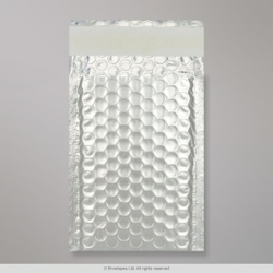 145x90 mm Silberne Metallische Mattierte Luftpolster – Versandtasche