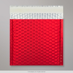 165x165 mm Rote Metallische Mattierte Luftpolster – Versandtasche