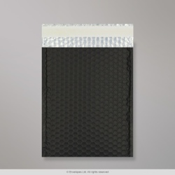 250x180 mm Schwarze Metallische Mattierte Luftpolster - Versandtasche