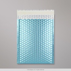 250x180 mm Blauw Metalen Mat Bubbel Tasje