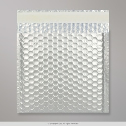 270x270 mm Silberne Metallische Mattierte Luftpolster - Versandtasche