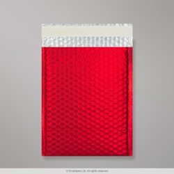 324x230 mm (C4) Rote Metallische Mattierte Luftpolster - Versandtasche
