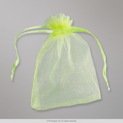 90x70 mm Apple Green Organza Bag