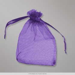 90x70 mm Deep Purple Organza Bag