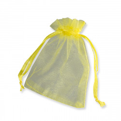 90x70 mm Lemon Yellow Organza Bag