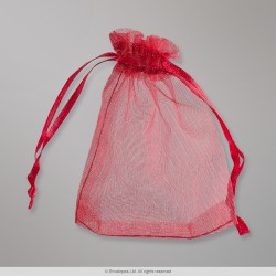 90x70 mm Red Organza Bag