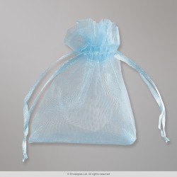 90x70 mm Sky Blue Organza Bag