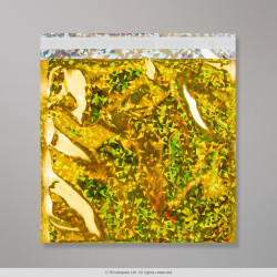 220x220 mm Goud Holographisch Folie Tasje