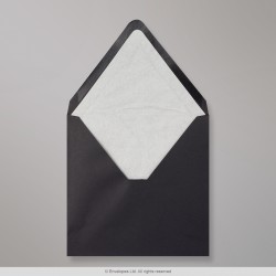 160x160 mm Black Envelope Lined With White Fancy Paper