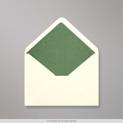 114x162 mm (C6) Ivory Envelope Lined With Green Fancy Paper