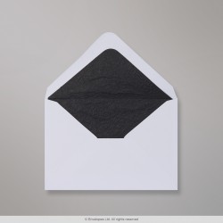 82x113 mm (C7) White Envelope Lined With Black Fancy Paper