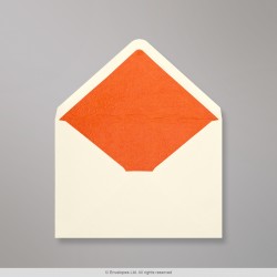 82x113 mm (C7) Ivory Envelope Lined With Orange Fancy Paper