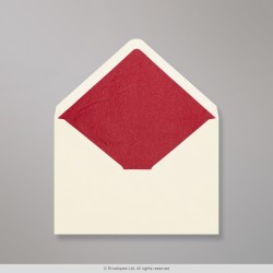 82x113 mm (C7) Ivory Envelope Lined With Red Fancy Paper