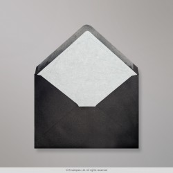 82x113 mm (C7) Black Envelope Lined With White Fancy Paper