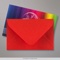 62x94mm Unikonpunainen kirjekuori