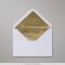 114x162 mm (C6) Hvid + Guld Folieforede Kuverter | Galleri: 2