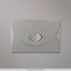 114x162 mm (C6) Strieborná Motýliková Skladaná Obálka 