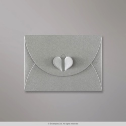 82x113 mm (C7) Strieborná Motýliková Skladaná Obálka 