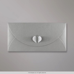 110x220 mm (DL) Strieborná Motýliková Skladaná Obálka 