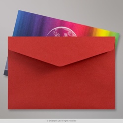 62x94 mm Dark Red V-flap Peel & Seal Envelope