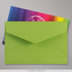 62x94 mm Green V-flap Peel & Seal Envelope