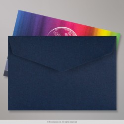 62x94 mm Navy Blue V-flap Peel & Seal Envelope