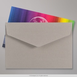 62x94 mm Silver V-flap Peel & Seal Envelope