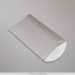 162x114+30 mm (C6) caixa almofada com Ondulação - prata
