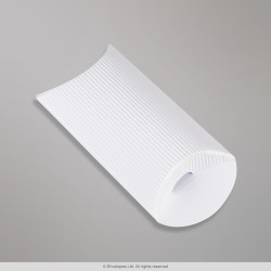 113x81+30 mm (C7) Biela vlnitá krabica v tvare vankúša