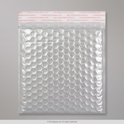 165x140 mm Silver Gloss Metallic Bubble Bag