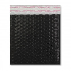 165x165 mm Black Gloss Metallic Bubble Bag
