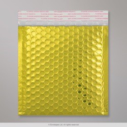165x165 mm Gold Gloss Metallic Bubble Bag
