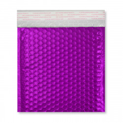 165x165 mm Purple Gloss Metallic Bubble Bag