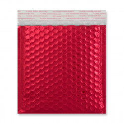 165x165 mm Red Gloss Metallic Bubble Bag