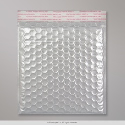 165x165 mm Silver Gloss Metallic Bubble Bag