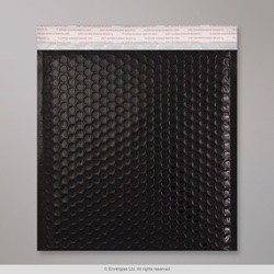 230x230 mm Black Gloss Metallic Bubble Bag