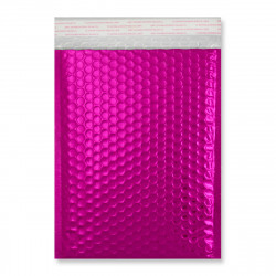 250x180 mm Hot Pink Gloss Metallic Bubble Bag