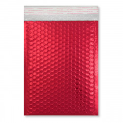 250x180 mm Red Gloss Metallic Bubble Bag