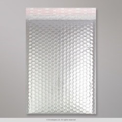 324x230 mm (C4) Silver Gloss Metallic Bubble Bag