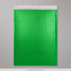 450x320 mm (C3) Green Gloss Metallic Bubble Bag