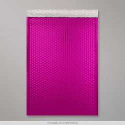 450x320 mm (C3) Hot Pink Gloss Metallic Bubble Bag