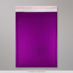 450x320 mm (C3) Purple Gloss Metallic Bubble Bag
