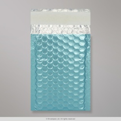 145x90 mm Eisblaue metallische Matt-Folien-Luftpolster-Tasche