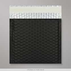 165x165 mm Black Metallic Matt Bubble Bag