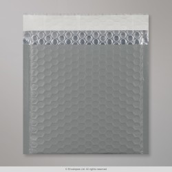 165x165 mm Tmavo-šedá metalická matná bublinková obálka