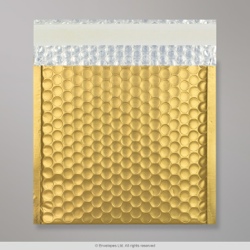 165x165 mm Gold Metallic Matt Bubble Bag