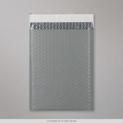 250x180 mm Tmavo-šedá metalická matná bublinková obálka