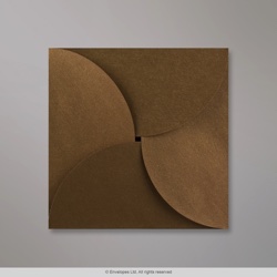 145x145 mm Bronzová Skladaná Obálka (Pouchette)