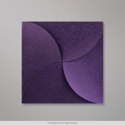 145x145 mm Fialová Skladaná Obálka (Pouchette)